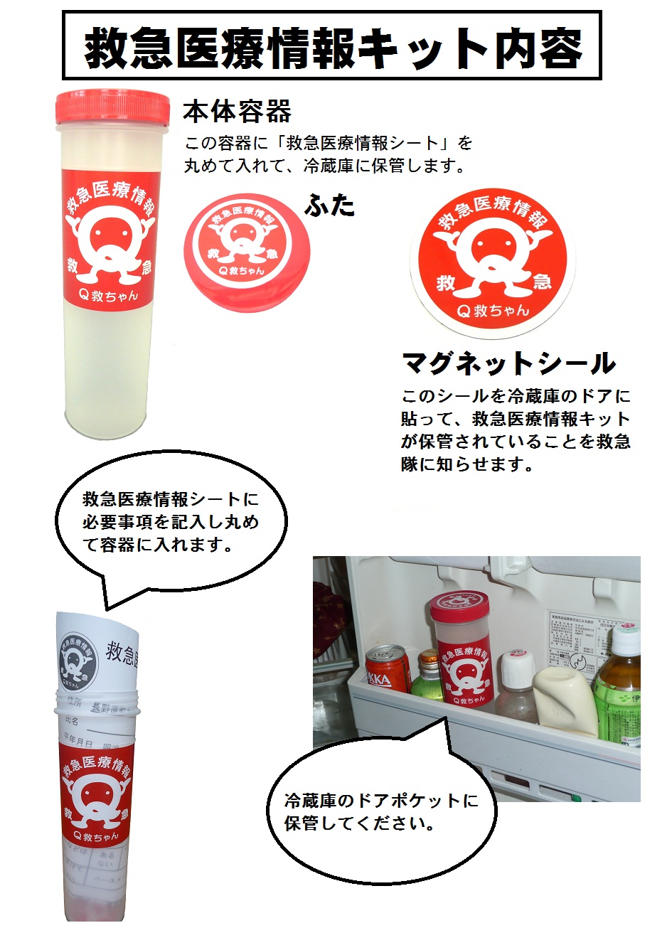 救急医療情報キットの写真